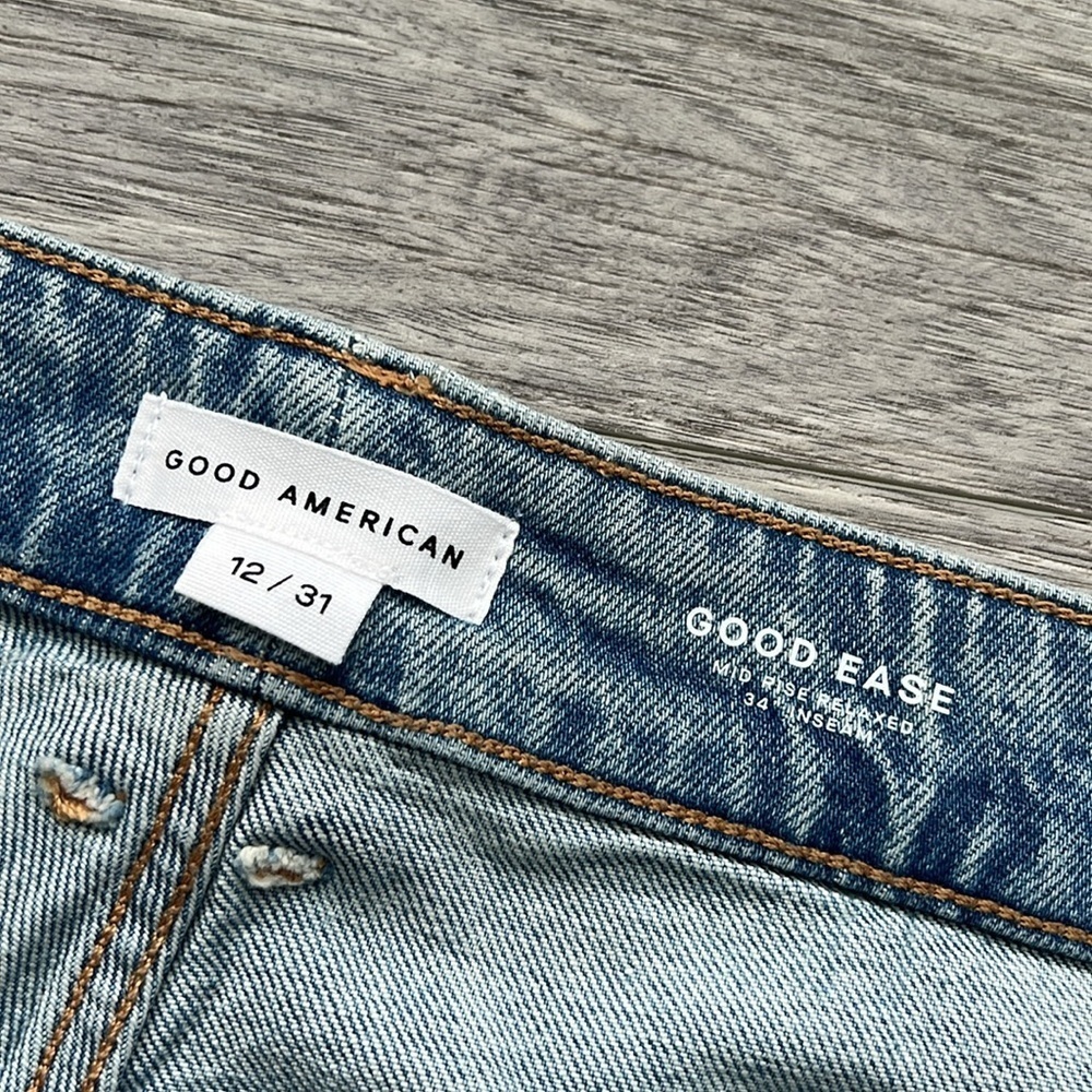 Good American Classic Blue Wide-Leg Jeans - Picture 8 of 12